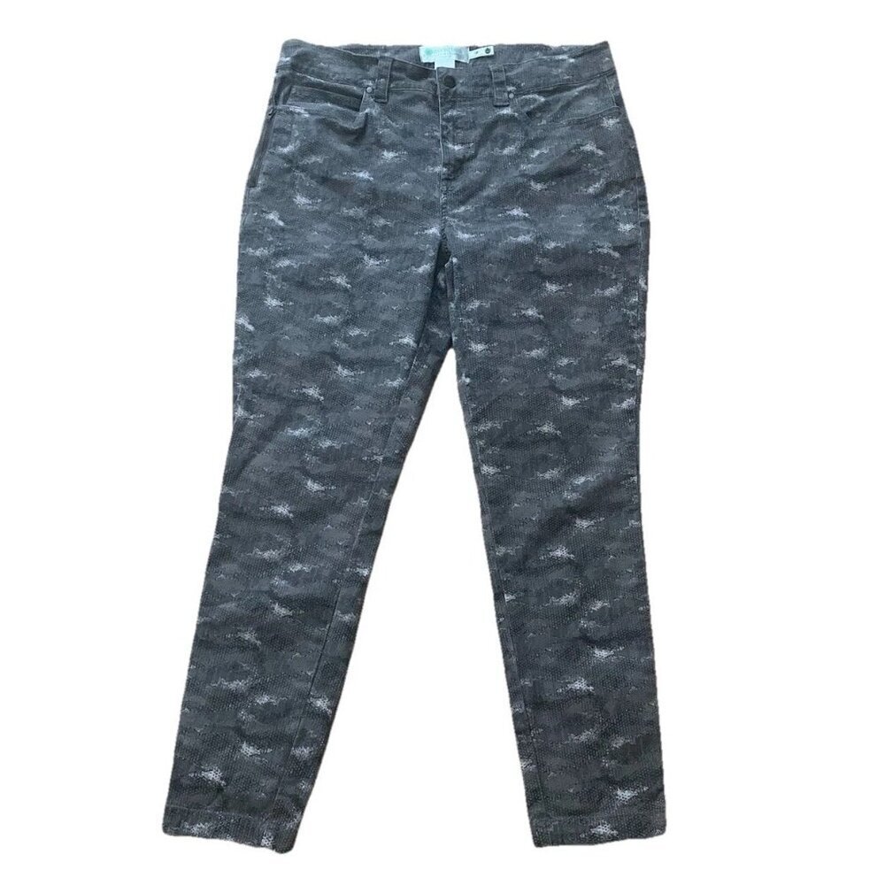 Aventura Pants Womens Size 10 Gray Camo Organic Cotton Skinny